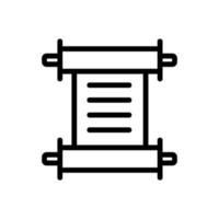 vetor de ícone de rolagem. ilustração de símbolo de contorno isolado