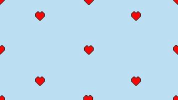 padrão de coração sem costura em fundo azul vetor