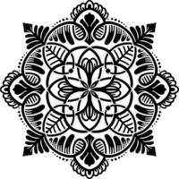 padrão de flores em estilo mandala vintage para tatuagens, tecidos ou decorações e muito mais. ilustração vetorial. vetor