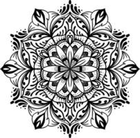 padrão de flores em estilo mandala vintage para tatuagens, tecidos ou decorações e muito mais. ilustração vetorial. vetor