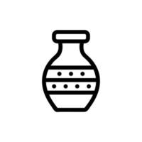 ícone de vetor de vaso decorativo. ilustração de símbolo de contorno isolado