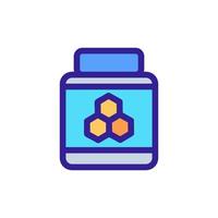 vetor de ícone de mel. ilustração de símbolo de contorno isolado