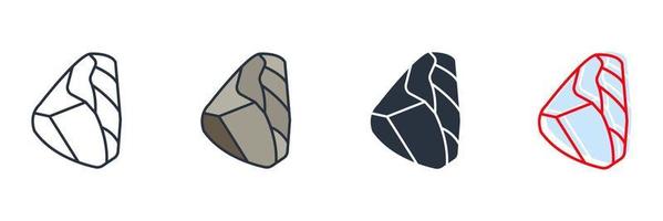 ilustração em vetor geologia ícone logotipo. modelo de símbolo de pedra para coleção de design gráfico e web