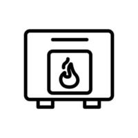 vetor de ícone de ar do aquecedor de casa. ilustração de símbolo de contorno isolado