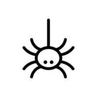 vetor de ícone de aranha. ilustração de símbolo de contorno isolado