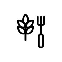 vetor de ícone de comida de dieta. ilustração de símbolo de contorno isolado