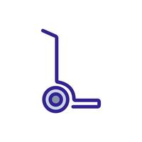 ilustração de contorno de vetor de ícone de carrinhos com rodas de monociclo