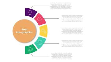 ilustração em vetor infográficos passo simples sobre fundo branco. conjunto de infográficos de opção plana.