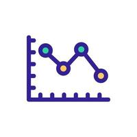 vetor de ícone de gráfico. ilustração de símbolo de contorno isolado