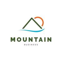 inspiração de design de logotipo de ícone de montanha vetor