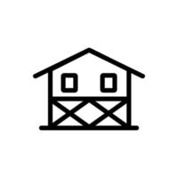 vetor de ícone alemão de casa. ilustração de símbolo de contorno isolado
