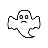 vetor de ícone fantasma. ilustração de símbolo de contorno isolado