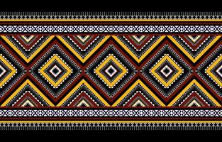 padrão étnico geométrico tribal tradicional. design para plano de fundo, ilustração, papel de parede, tecido, textura, batik, tapete, vestuário, bordado vetor