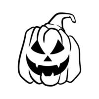 abóboras de halloween jack o lanternas rostos. ícone de abóbora. abóbora de halloween assustadora. vetor