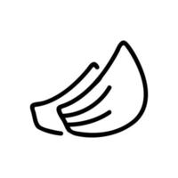 vetor de ícone de alho. ilustração de símbolo de contorno isolado