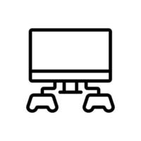 ícone linear de esports. jogos eletronicos. competição multijogador.  trabalho em equipe. e streaming de esportes. tela