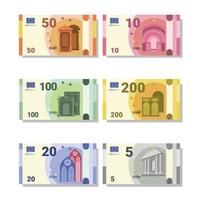 dinheiro de papel falso do euro vetor
