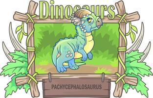 dinossauro pré-histórico dos desenhos animados vetor