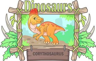 dinossauro pré-histórico dos desenhos animados vetor