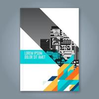 fundo de design de formas geométricas mínimas para cartaz de folheto de capa de livro de relatório anual de negócios vetor