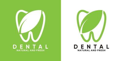 design de logotipo dental com estilo de arte de linha e conceito criativo vetor