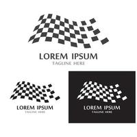 design de ícone de logotipo de bandeira de corrida