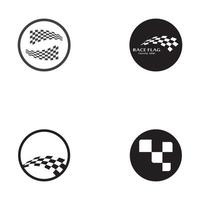 design de ícone de logotipo de bandeira de corrida