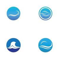 logotipo da onda de água e logotipo da onda do mar ou ondas de água da praia, com conceito de design vetorial. vetor