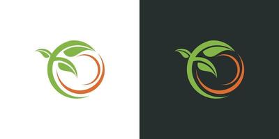 ícone de vetor de elemento de natureza ecologia de folha verde