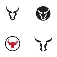 logotipo de chifre de cabeça de touro. usando o conceito de design vetorial. vetor