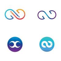 design de vetor de logotipo de loop infinito colorido.