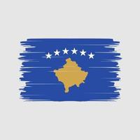 vetor de pincel de bandeira do Kosovo. bandeira nacional