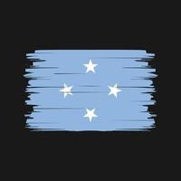 vetor de pincel de bandeira da micronésia. bandeira nacional