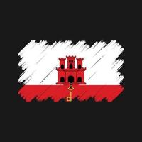 pinceladas de bandeira de gibraltar. bandeira nacional vetor