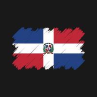 pinceladas de bandeira da república dominicana. bandeira nacional vetor