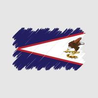 pinceladas de bandeira de samoa americana. bandeira nacional vetor