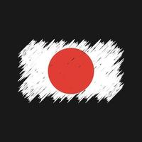 escova de bandeira do japão. bandeira nacional vetor