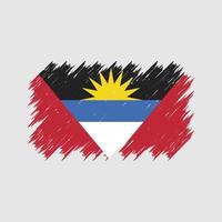 escova de bandeira de antígua e barbuda. bandeira nacional vetor