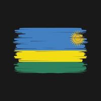 vetor de pincel de bandeira de Ruanda. bandeira nacional