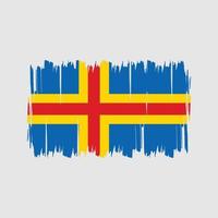 vetor de bandeira das ilhas aland. bandeira nacional