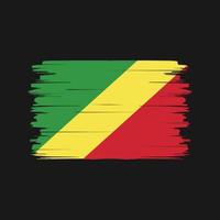 vetor de pincel de bandeira do congo. bandeira nacional