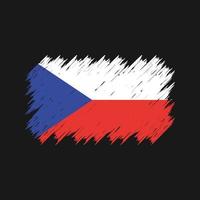 pincel de bandeira da república tcheca. bandeira nacional vetor