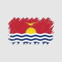 escova de bandeira de kiribati. bandeira nacional vetor