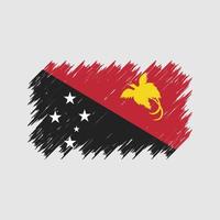 pincel de bandeira de papua nova guiné. bandeira nacional vetor