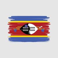 vetor de pincel de bandeira da suazilândia. bandeira nacional