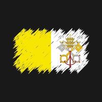 pincel de bandeira do Vaticano. bandeira nacional vetor