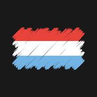 pinceladas de bandeira de luxemburgo. bandeira nacional vetor
