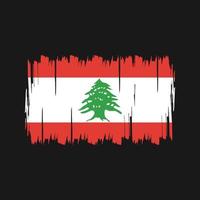 vetor de bandeira do Líbano. bandeira nacional