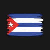 vetor de pincel de bandeira de cuba. bandeira nacional