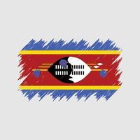 pincel de bandeira da suazilândia. bandeira nacional vetor